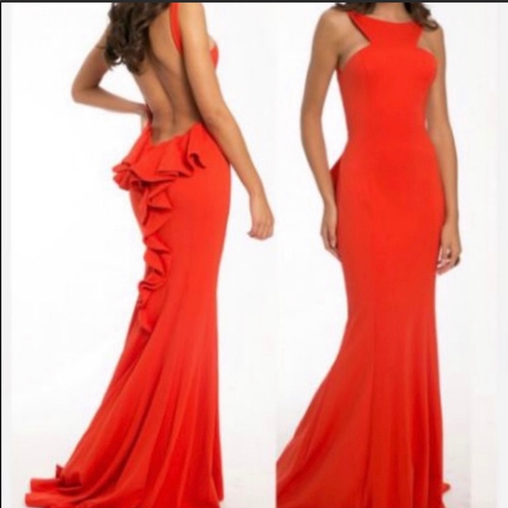 XSCAPE RED LONG MAXI EVENING DRESS❣